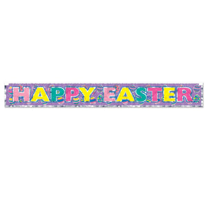 Metallic Happy Easter Fringe Banner - Bulk 12 Pack