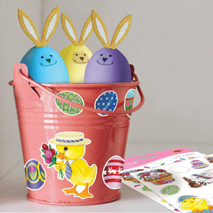 Bulk Easter Party Bunny, Basket & Egg Stickers (48 Sheets per Case) by Beistle