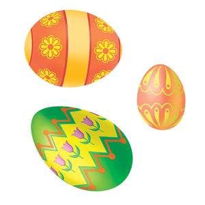 Bulk Easter Party Color Bright Egg Stickers (48 Sheets per Case) by Beistle