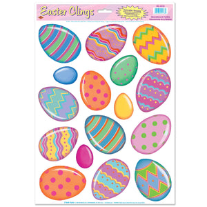 Easter Color Bright Egg Clings - Bulk/192 Clings