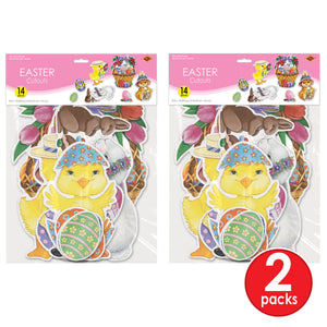 Beistle Easter Basket & Friends Cutouts (12 packs) - Easter Party Supplies