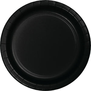 Bulk Pack of 48 Black Paper Plates