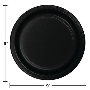 Bulk Pack of 48 Black Paper Plates