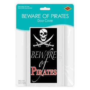 Bulk Pirate Party Beware Of Pirates Door Cover (Case of 12) by Beistle