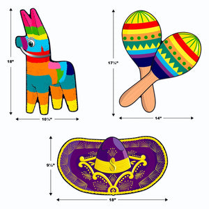 Bulk Cinco de Mayo Party Fiesta Cutouts (Case of 36) by Beistle