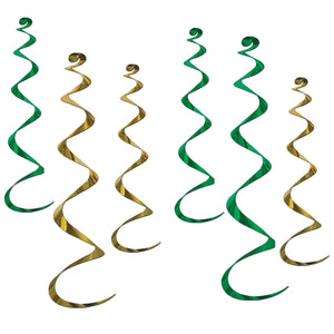 St. Patrick's Day Twirly Whirlys Asst green/gold - Bulk/36 Whirls