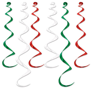 Day of the Dead Twirly Whirlys Asst red - white - green - Bulk/36 Whirls