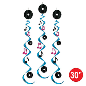 Bulk Rock and Roll Party Hanging Whirls Decoration (Case of 18) by Beistle