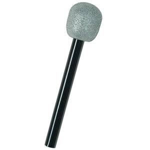 Glittered Microphone - silver/black - Bulk/12 Microphones