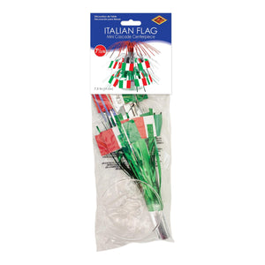 Beistle Italian Flag Mini Cascade Centerpiece (Pack of 12) - International Party Themes, Italian Themed Decorations