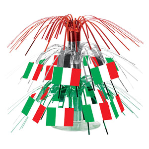 Italian Flag Mini Party Cascade Centerpiece - Bulk 12 Pack