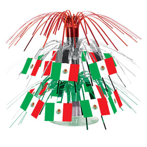 Fiesta Mexican Flag Mini Cascade Centerpiece - Bulk 12 Pack