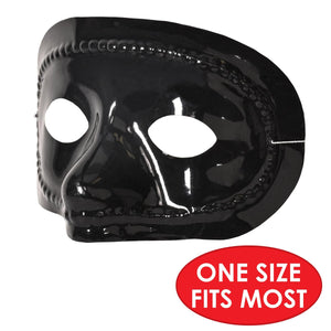 Mardi Gras Party Supplies - Black Half Mask