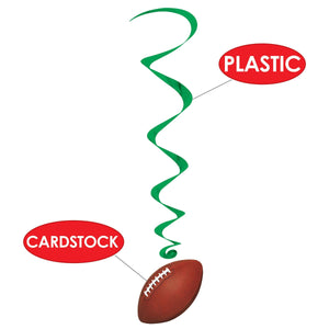 Bulk Football Party Hanging Whirls (Case of 30) by Beistle