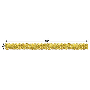 Fire Resistant Gleam 'N Fest Festooning Garland - gold