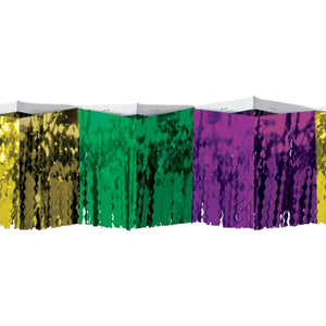 Bulk 2-Ply Diamond Metallic Fringe Drape gold, green, purple (Case of 6) by Beistle