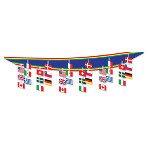 International Flag Ceiling Party Decor - Bulk/6 Flags