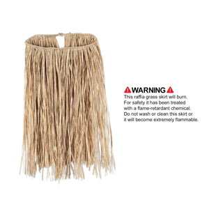 Luau Party Supplies - Adult Raffia Hula Skirt - natural