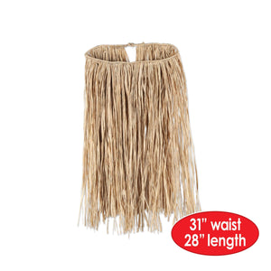 Luau Party Supplies - Adult Raffia Hula Skirt - natural