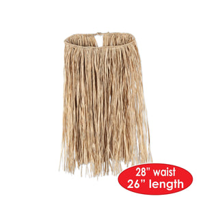 Luau Party Supplies - Teen Raffia Hula Skirt - natural