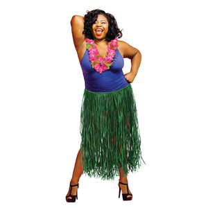 Extra Large Raffia Hula Skirt - green