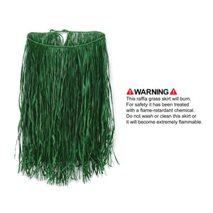 Extra Large Raffia Hula Skirt - green