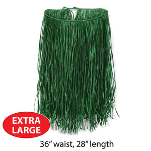 Extra Large Raffia Hula Skirt - green