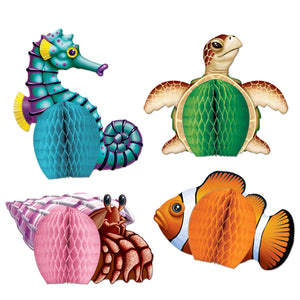 Luau Party Sea Creatures Mini Centerpieces - Bulk 48 Pack