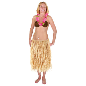 Bulk Luau Party Adult Raffia Hula Skirt (Case of 12) by Beistle