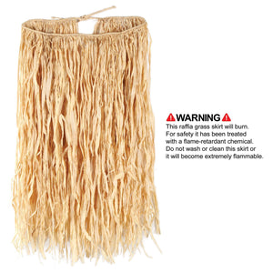 Bulk Luau Party Adult Raffia Hula Skirt (Case of 12) by Beistle