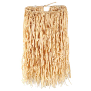 Luau Party Extra Large Raffia Hula Skirt - Natural (38"W x 30"L ) - Bulk 12 Pack