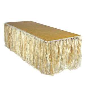 Luau Party Raffia Table Skirting - Bulk 6 Pack