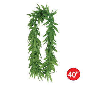 Beistle Tropical Fern Leaf Lei (Pack of 12) - Luau Party Leis, Luau Party Supplies, Luau Stuff to Wear