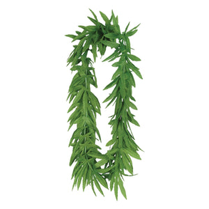 Luau Party Tropical Fern Leaf Lei - Bulk 12 Pack