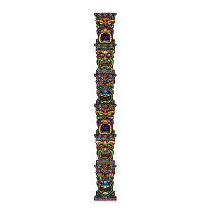 Luau Party Jointed Tiki Totem Pole - Bulk 12 Pack