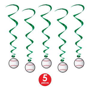 Sports Party Supplies - Baseball Whirls