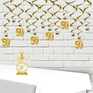 Bulk 50th Anniversary Centerpiece (Case of 12) by Beistle