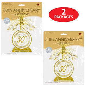 Bulk 50th Anniversary Centerpiece (Case of 12) by Beistle