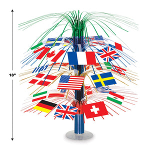 Bulk International Flag Cascade Centerpiece (Case of 6) by Beistle