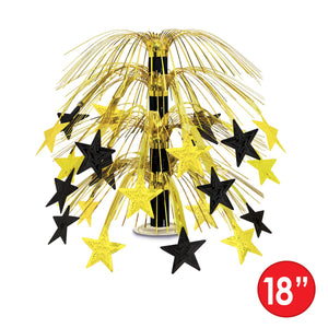 Star Cascade Centerpiece - black & gold