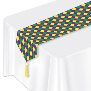 Printed Mardi Gras Table Runner