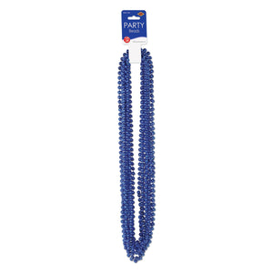 Party Bead Necklaces - Small Round - blue