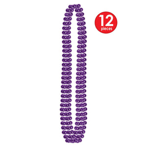 Party Accessories - Party Bead Necklaces - Small Round - purple