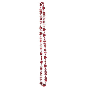 Valentine's Day Hug Me - Kiss Me Bead Necklaces - Bulk 12 Pack