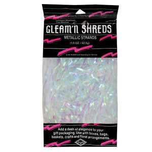 Party Gleam 'N Shreds Metallic Strands opalescent (1.5 Oz per Pack) - Bulk/12 Packs