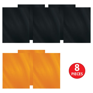 Beistle Gleam 'N Wrap Metallic Sheets (8/Pkg) - Assorted Black & Orange