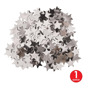 Awards Night Party Supplies - confetti Stars - silver