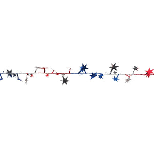 Gleam 'N Flex Star Party Garland - red - silver - blue - wire garland - Bulk 12 Pack