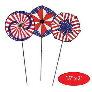 Bulk Patriotic Wind-Wheels (Case of 6) by Beistle