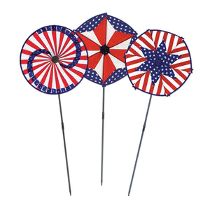 Patriotic Party Wind-Wheels - Bulk 6 Pack